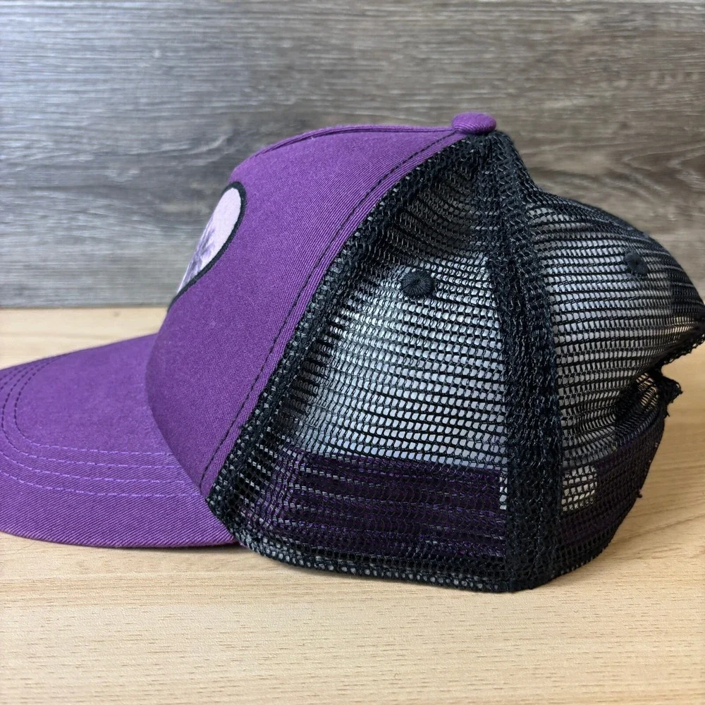 Life Is Good Hat Cap Snap Back Womens Purple Heart‎ Adjustable
